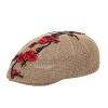 National trend beret women's summer embroidered flower sunshade breathable trendy hat, Chinese style square dance hat manufacturer wholesale Item Picture